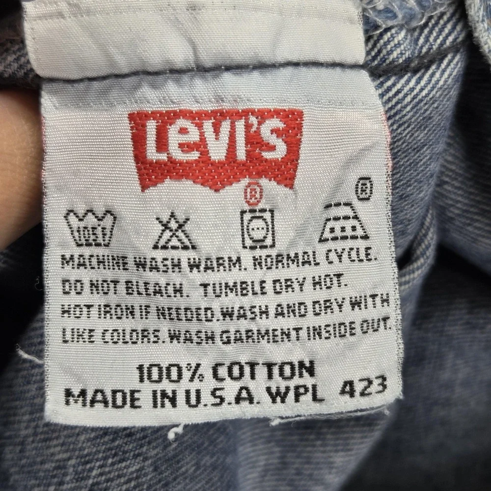 Vintage Levis 501 Jeans Mens Blue Straight Button Fly Made In USA Fits 33x28